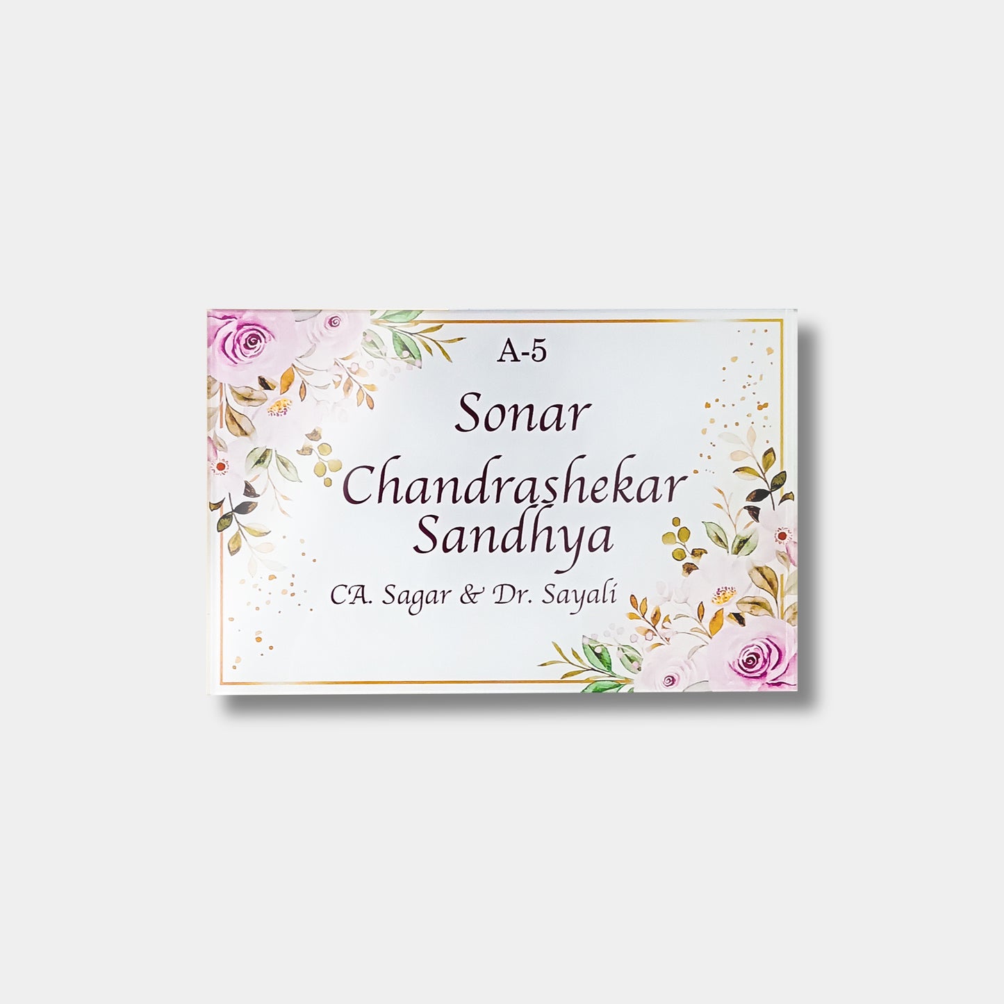 FLORAL NAME PLATE